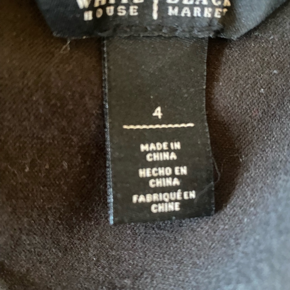 WHBM Black Velvet Blazer Jacket Sz 4 with Stitching Accents - Picture 7 of 9